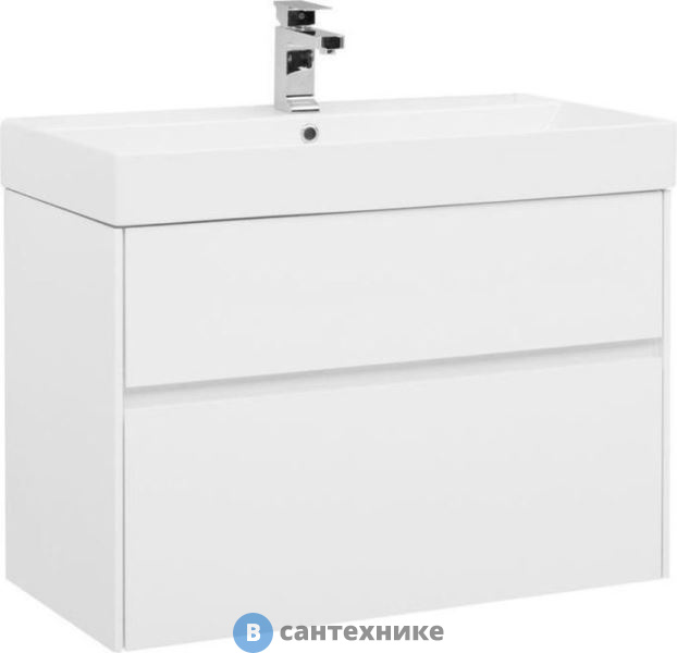 Тумба с раковиной Aquanet Бруклин 85 белый (212598)