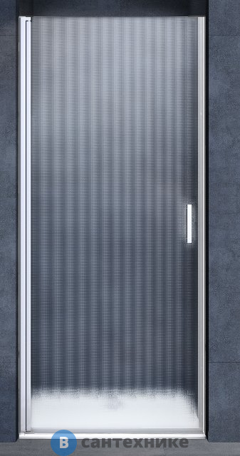 Душевая дверь Vincea Alpha VDP-3AL600MT 600x1950, хром, стекло текстурное (VDP-3AL600MT)