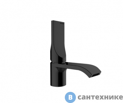 картинка Смеситель Bossini APICE для раковины, однорычажный, высота излива 41 мм, с донным клапаном, чёрный матовый (E89600.073)