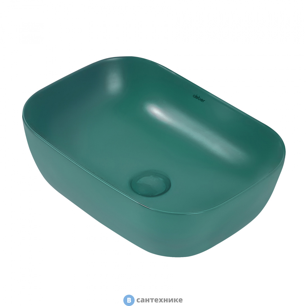 Раковина ABBER Rechteck AC2200MBG темно-зеленая матовая накладная