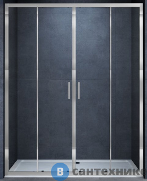 картинка Душевая дверь Vincea Alpha VDS-3AL2180CL, 1800, хром, стекло прозрачное