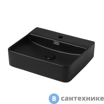 картинка Раковина ABBER Rechteck AC2203MB накладная чёрная матовая