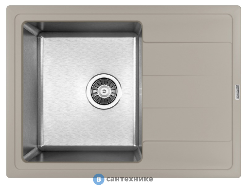 Кухонная мойка FLORENTINA Комби 650, грей FS (21.390.B0650.305)