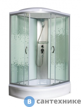 картинка Душевая кабина МОНОМАХ 120/80/24 МЗ R 1200*800*2100, асимметричная (10000005826)