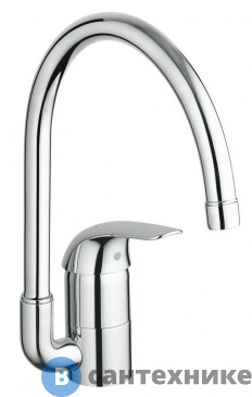картинка Смеситель Grohe Euroeco 32752000 для мойки, высокий излив