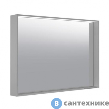 картинка Зеркало Keuco PLAN 33098293000 с подсветкой, с подогревом, 1000x700x105 мм, лакированный алюминий (инокс)