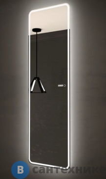 картинка Зеркало Art & MAX Terni 450х1500 AM-Ter-450-1500-DS-F-T с подсветкой и часами