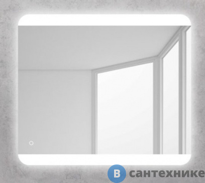 картинка Зеркало BelBagno SPC-CEZ-700-700-LED-TCH с встроенным светильником и сенсорным выключателем (700x30x700)