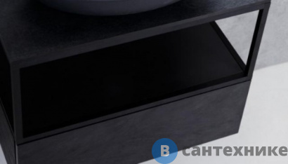 картинка Вставка Cezares CADRO CADRO-70-MENS-NO в дно металлического каркаса под раковину, Nero Opaco, 663x423