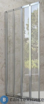 картинка Душевая шторка Veconi PL-74L PL74L-120-01-19C4 стекло прозрачное/4 мм