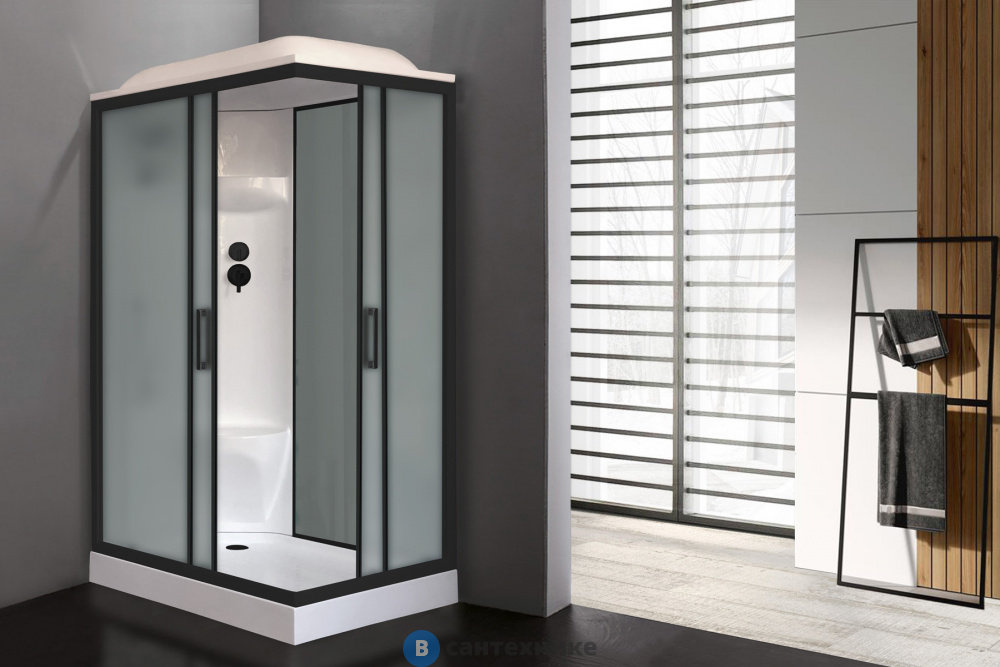 Душевая кабина Royal Bath RB 8120HP6-GC-BL 1200x800x2170 (серое/матовое ) левая (RB8120HP6-GC-BL-L)