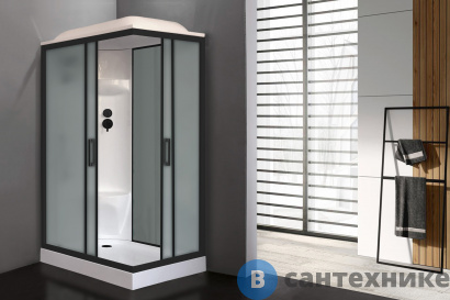 картинка Душевая кабина Royal Bath RB 8120HP6-GC-BL 1200x800x2170 (серое/матовое ) левая (RB8120HP6-GC-BL-L)