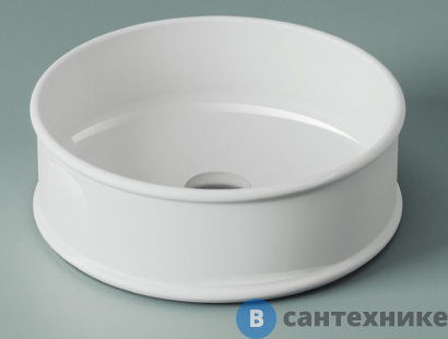картинка Раковина Artceram ATELIER накладная, d44см, без отв под смеситель, без перелива, белый (ATL001 01 00)