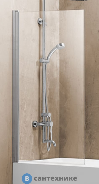 Шторка на ванну Vincea VSB-11800CL, 800*1400, хром, стекло прозрачное