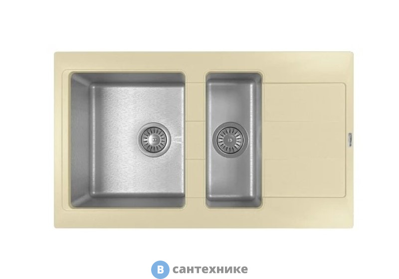 Кухонная мойка FLORENTINA Комби 860 К, шампань FS (21.410.D0860.202)