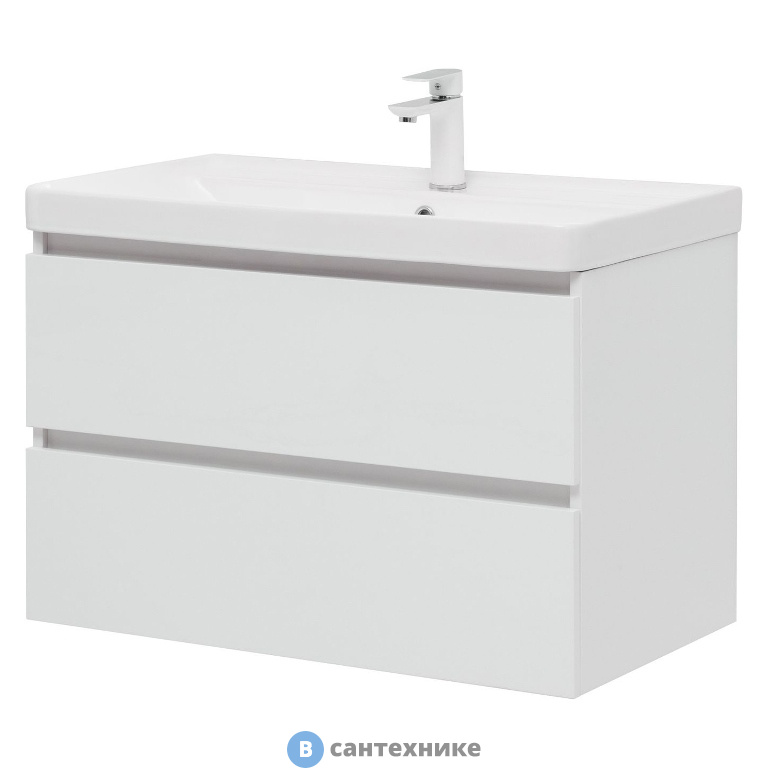 Тумба под раковину Aquanet Вега 80 (2 ящика) (308334)