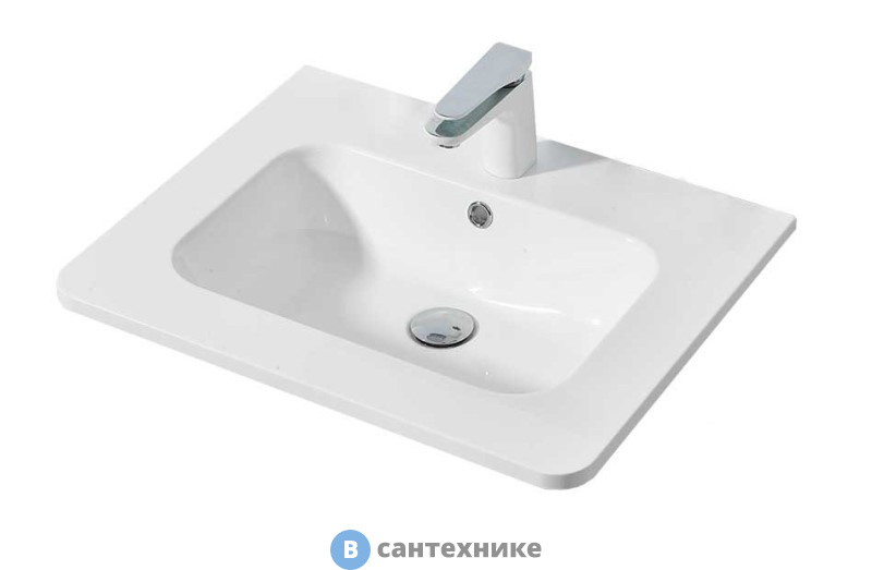 Раковина Vincea VCB-1A600W из искусственного камня, белый