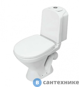 картинка Унитаз с бачком SANITA LUXE LUXEa CLASSIC SL DM с двухрежимной арматурой, сиденьем из дюропласта, системой soft close, clip up (CSCSLCC01040611)