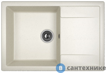картинка Кухонная мойка Dr. Gans Техно 760, белый СМс (25.030.D0760.401)