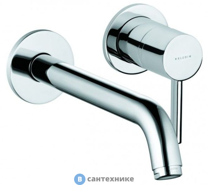 Однорычажный смеситель Kludi BOZZ 382450576 для раковины, внешняя часть, излив 220 мм