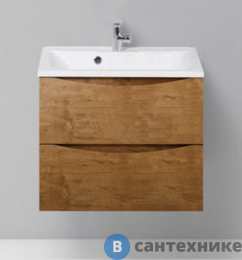картинка Тумба под раковину BelBagno 65 см MARINO-650-2C-SO-RN-P подвесная с двумя выкатными ящиками Rovere Nature