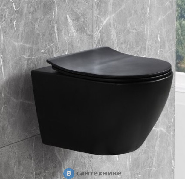 Унитаз подвесной ESBANO AMAPOLA-N черный матовый