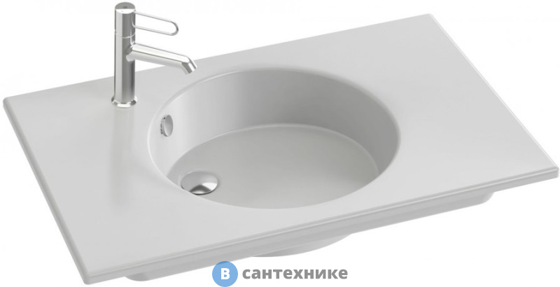 Раковина Jacob Delafon EXAW112-Z-00 с гладкой нижней поверхностью ODEON RIVE GAUCHE /80/(белый)