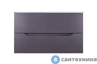 картинка Тумба Orange Li-100Tug+Ra подвесная Line 100 графит с раковиной