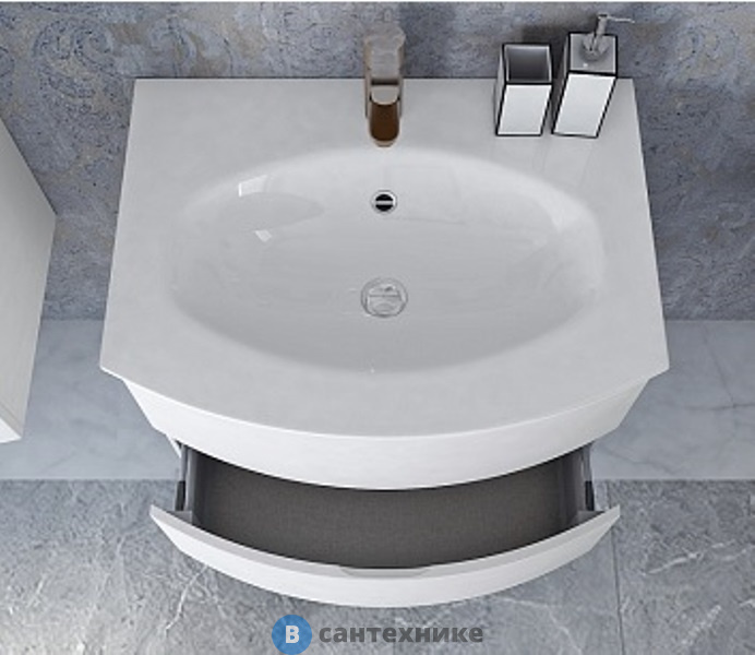 Раковина Cezares из искусственного мрамора 50158 Bianco (70x52)