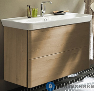 картинка Тумба Burgbad Iveo подвесная с умывальником с 1 отв под смес. 1200х492х721 мм. 2 выдв ящика, сифон в компл. F2747 кашемировый дубовый (SFEN120F2747G0161C0001*1)