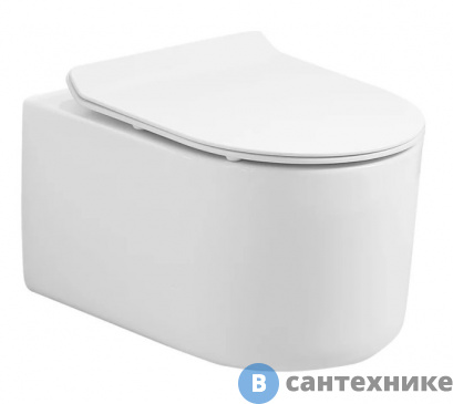 картинка Унитаз подвесной Art & MAX RIMINI AM204CHR безободковый, без сиденья