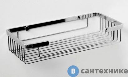 картинка Полка WasserKRAFT K-722 металлическая прямая нержавеющая сталь AISI 304, хромоникелевое покрытие