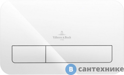 картинка Клавиша смыва Villeroy & Boch ViConnect 922400RE двойной смыв, белый глянцевый