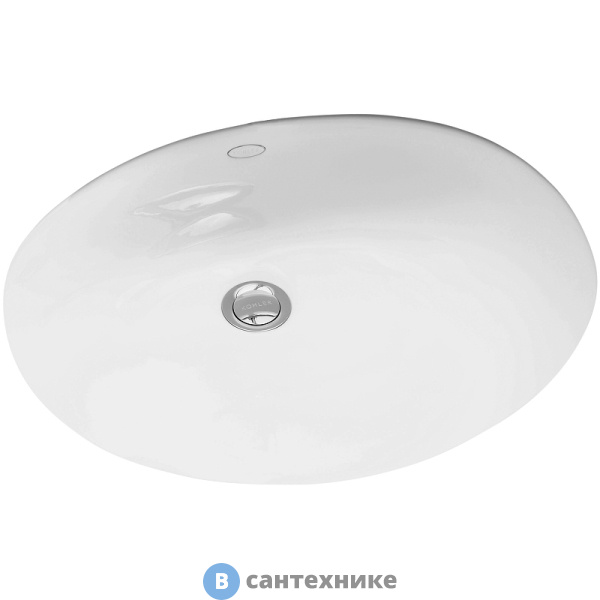 Раковина Jacob Delafon Caxton E2211-0 встраиваемая снизу 55x44 cm, белая, с отв перелива