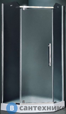 картинка Душевой уголок Royal Bath RB 90TR-C-CH 90х90х185 (рифленое) (RB90TR-C-CH) без поддона