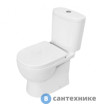 картинка Унитаз с бачком SANITA LUXE ART SL DM с двухрежимной арматурой, сиденьем из дюропласта, системой soft close, clip up (ARTSLCC01040622)