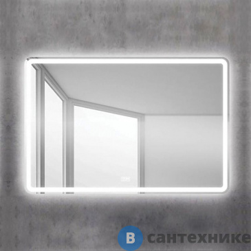 картинка Зеркало BelBagno SPC-MAR-1400-800-LED-TCH-WARM с встроенным светильником, сенсорным выключателем и подогревом, 1400x30x800