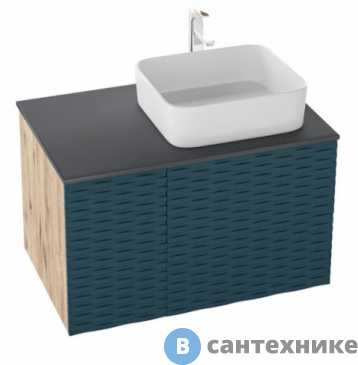 картинка Тумба под раковину Grossman АЛЬБА-80 см подвесная, с 2-я ящ. веллингтон/бриз (под ум.GR-3016/Олимпия-56)