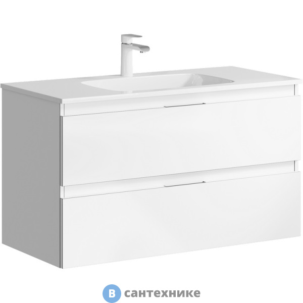 Тумба под раковину Aqwella ACCENT 97,5 ACC0110W (подвесная, белый)