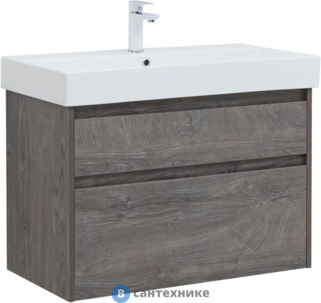 Тумба под раковину Aquanet Nova Lite 85 2 ящ. (SLIM SYNERGY) дуб рошелье (249937)