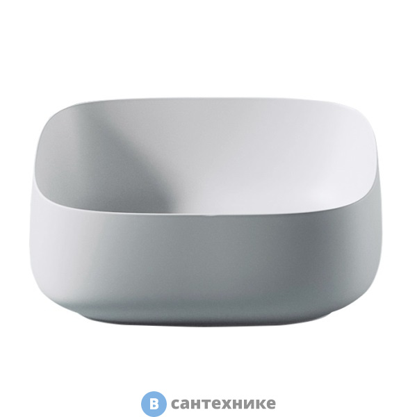 Раковина Artceram COGNAC накладная Quadro, 46x41xh15,5см, без отв. под смеситель, без перелива, белый (COL007 01 00)