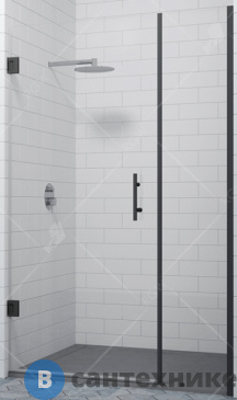 картинка Душевая дверь RGW HO-012-B 110*195 чёрный/прозрачное/8 мм (350601211-14)