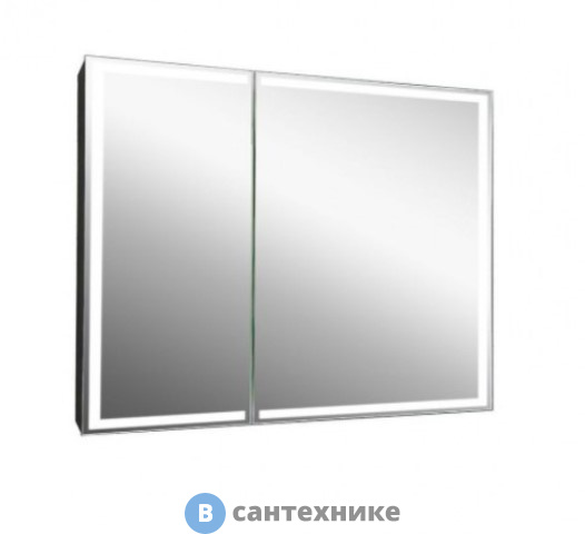 Зеркало-шкаф Art & MAX TECHNO AM-Tec-1000-800-2D-F-Nero с подсветкой