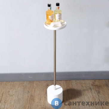 картинка Стойка ABBER Stein AS1634 для ванной комнаты, белая