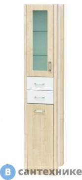 картинка Шкаф высокий Dreja Ла Футура с 2-мя ящ., с корзиной, б, (94556)