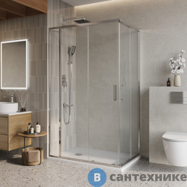 картинка Душевой уголок BelBagno LUCE-AH-21-125/100-C-Cr без поддона