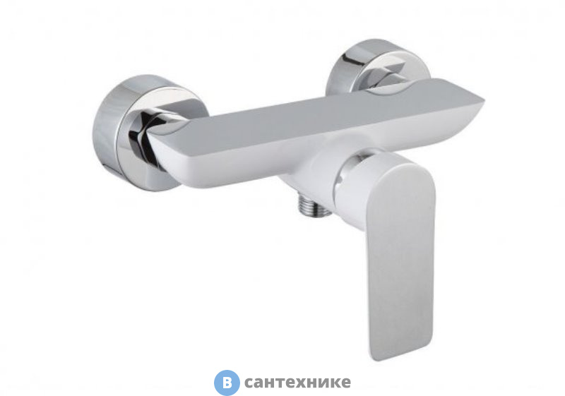 Смеситель Aquanet AF520-30CW Arctic, для душа, хром/бел (216777)