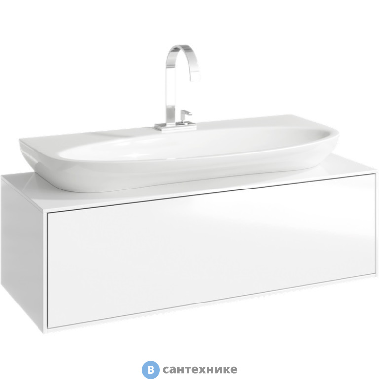 Тумба под раковину Aqwella GENESIS 100 GEN0110W (подвесная, белый глянец)