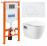 Комплект BelBagno 3 в 1 BB070CHR/SC/BB002-80/BB014-SR-BIANCO (унитаз подвесной с сиденьем BelBagno LOTO BB070CHR/SC + система инсталляции для унитазов BelBagno BB002-80 с кнопкой смыва BB014-SR-BI)