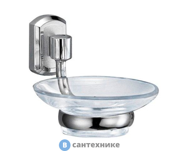 Мыльница WasserKRAFT Oder K-3029 стеклянная металл, хромоникелевое покрытие, прозрачное стекло